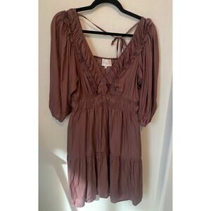 Bohme Dusty Purple Tiered Maxi Size M Romantic Boho Whimsy